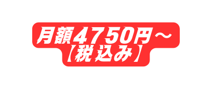 月額4750円 税込み